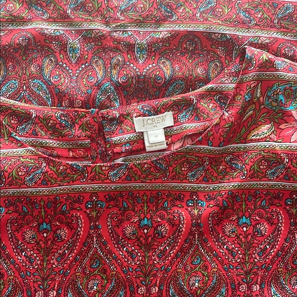 J. Crew Women’s Multicolored Paisley Blouse
